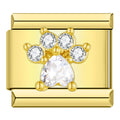 Charm Glitzer-Pfotenabdruck (Gold)