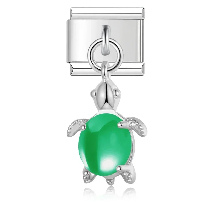 Charm Colgante Tortuga Verde
