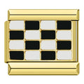 Charm Ajedrez / Bandera Fórmula 1 (Dorado)