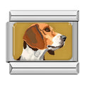 Charm Beagle (Fondo Dorado)