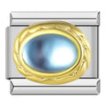 Charm Brillo Azul Metalico