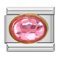 Charm Brillo rosa (Borde Dorado)