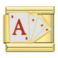 Charm Cartas Poker (Ases, Dorado)