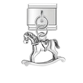 Charm Colgante caballo (Plateado)