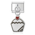 Charm Colgante cup cake (Plateado)