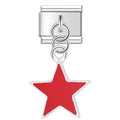 Charm Colgante estrella roja