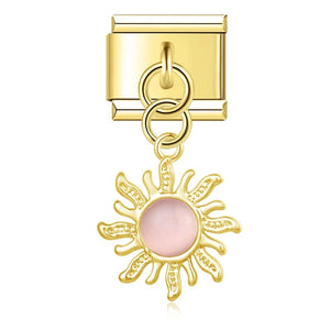 Charm Colgante Sol Rosa (Dorado)