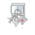 Charm Colgante viaje avion (Plateado)