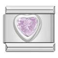 Charm Corazon Brillo Morado (Lila Claro)
