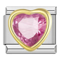 Charm Corazon Brillo Rosa (Grande)