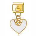 Charm Corazón dorado (con Flor)