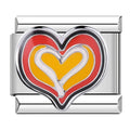 Charm Corazón Naranja Amarillo