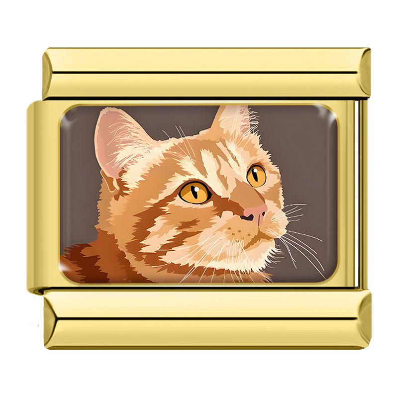 Charm Gatito Naranja - Italian Charms