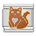 Charm Gatto (Marrone)