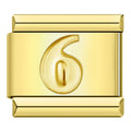 Charm Número 6 (Dorado)