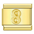 Charm Número 8 (Dorado)