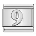 Charm Número 9 (Plateado)