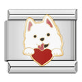Charm Perrito corazón (Blanco)