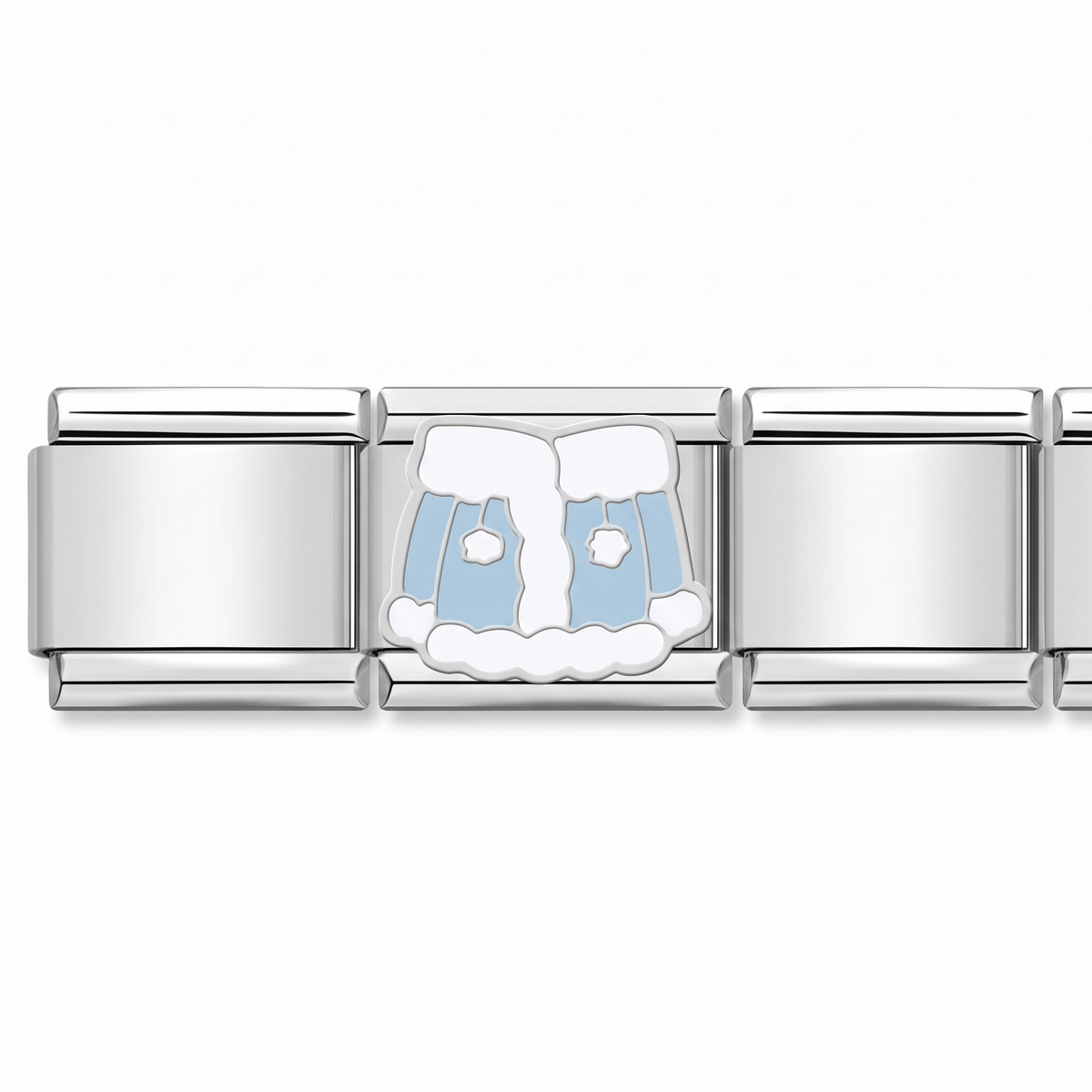 Charm Abrigo de Invierno en pulsera italiana de eslabones
