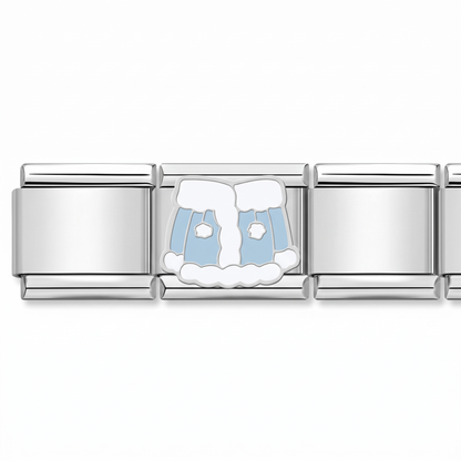 Charm Abrigo de Invierno en pulsera italiana de eslabones