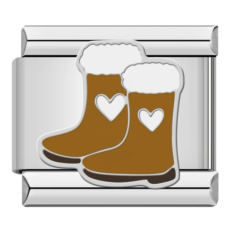 Charm Botas de Invierno (Corazones) - Italian Charms