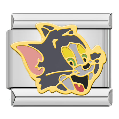 Charm Gato Gris Travieso - Italian Charms