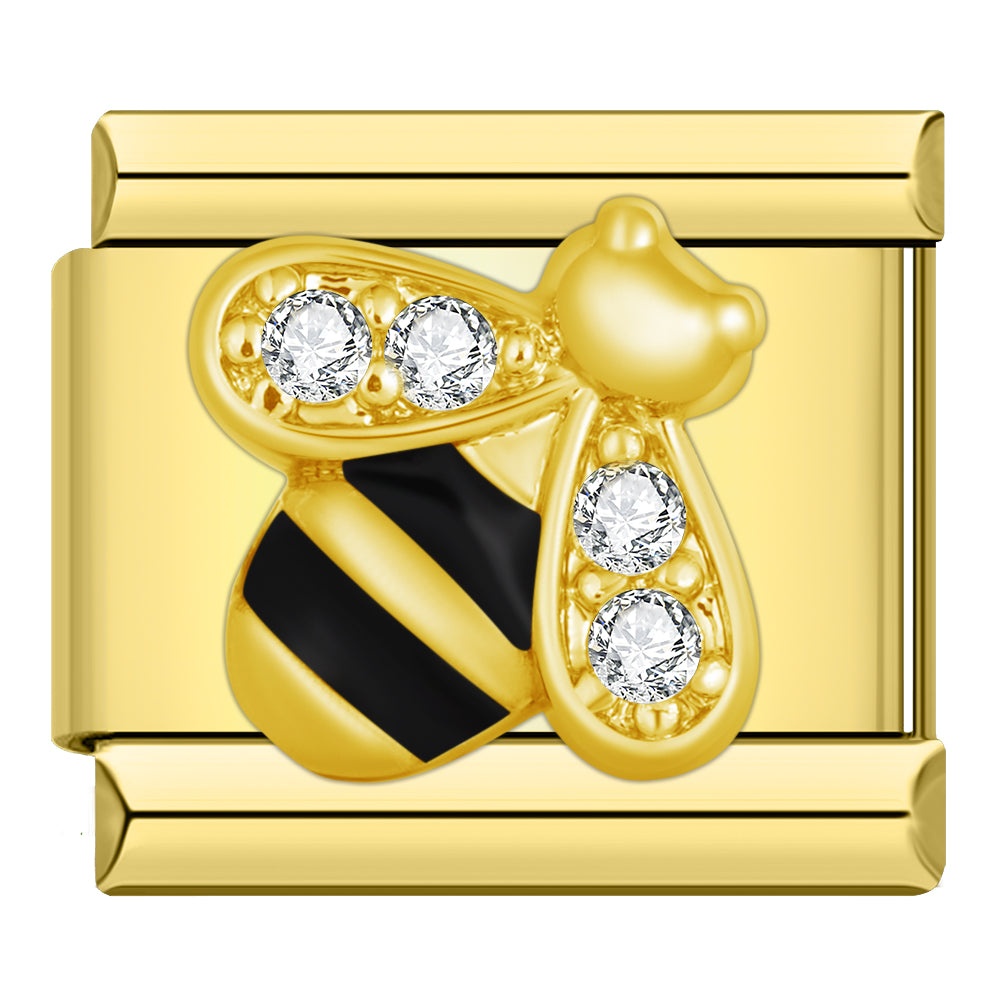 Charm Abeja Brillante (Dorado) - Italian Charms