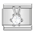 Charm Conejito de Cristal (Plateado)