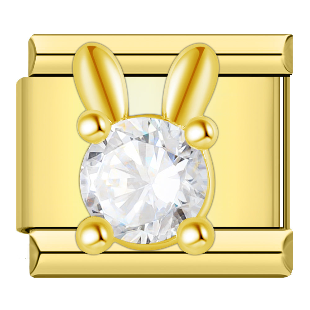 Charm Conejito Brillante (Dorado) - Italian Charms