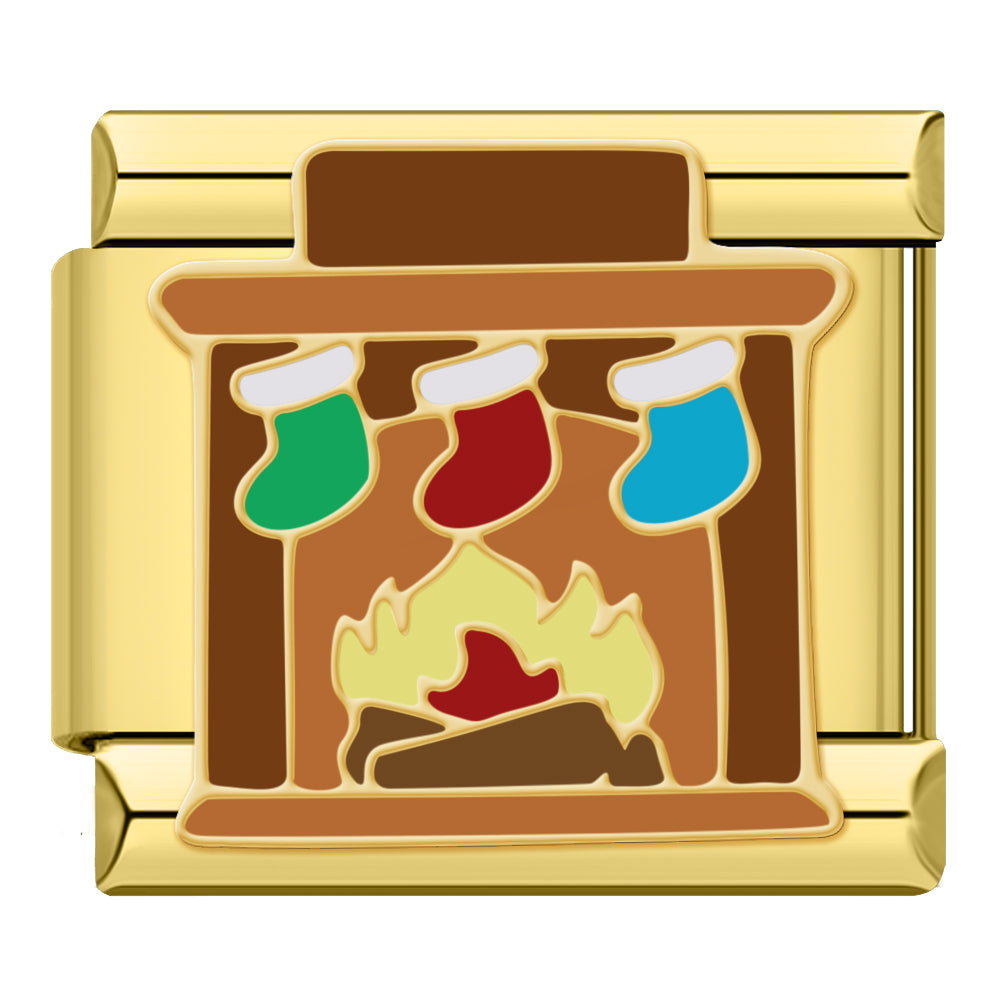 Charm Chimenea con Calcetas - Italian Charms