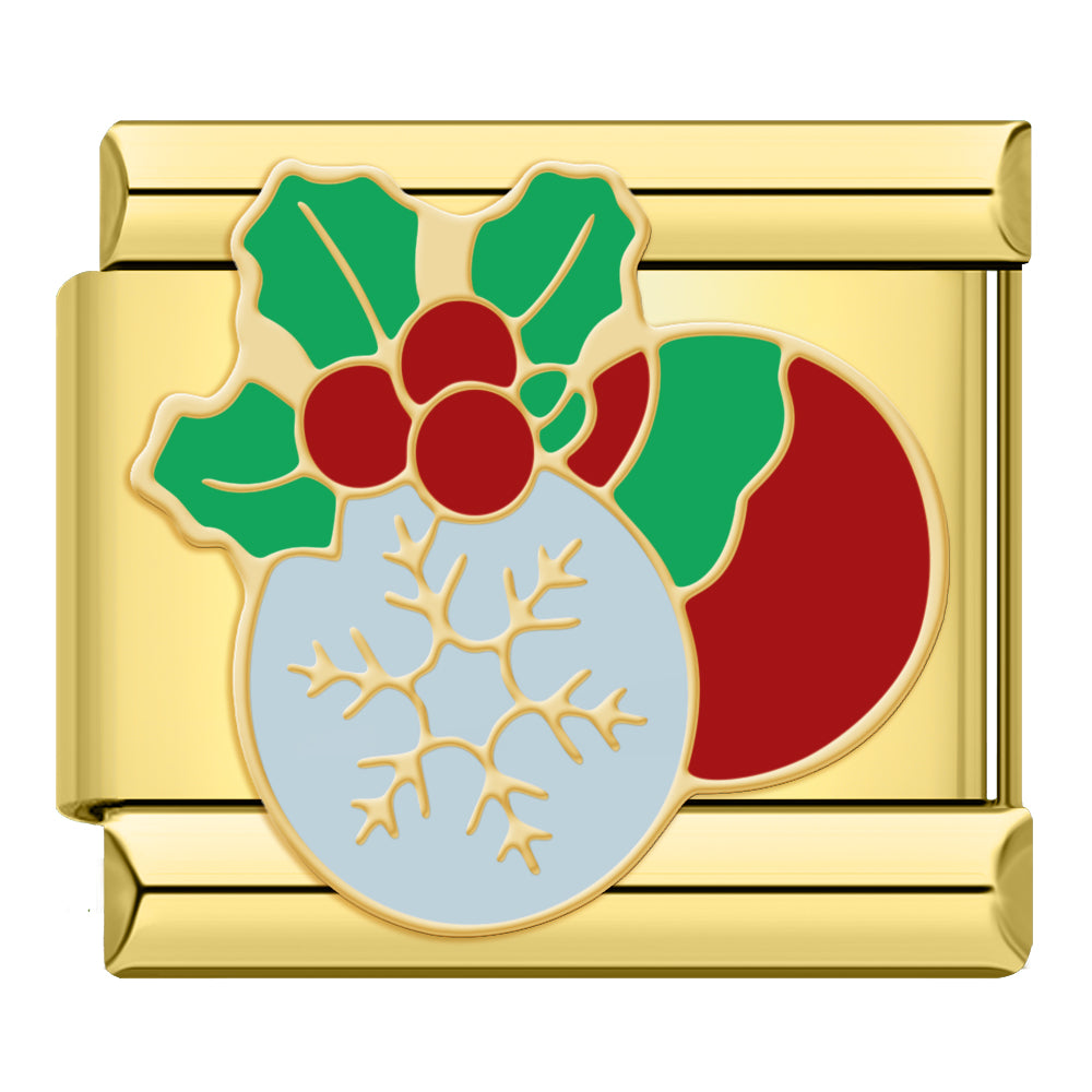 Charm Esferas Navideñas con Acebo - Italian Charms