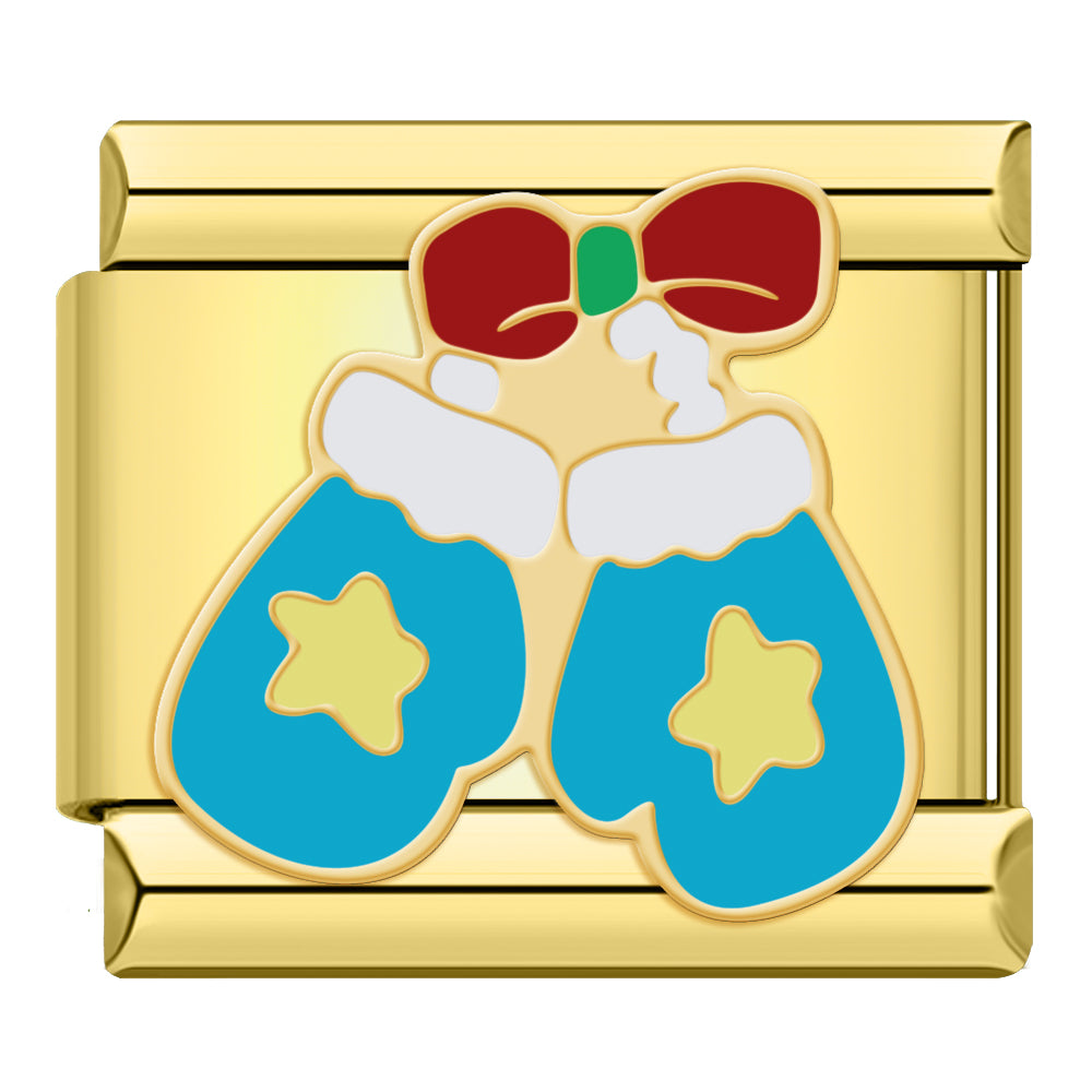 Charm Guantes Navideños (Estrellas) - Italian Charms