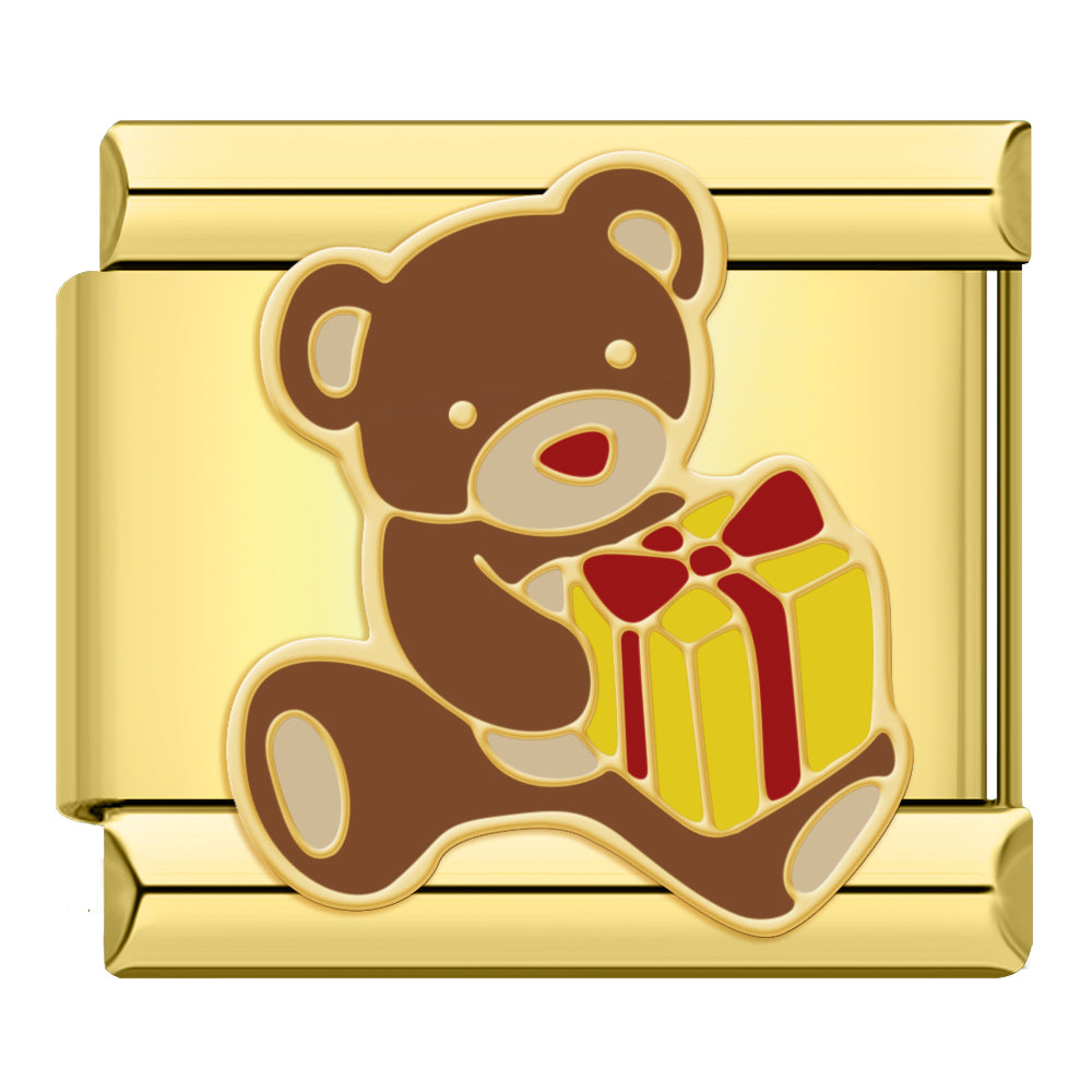 Charm Osito con Regalo - Italian Charms
