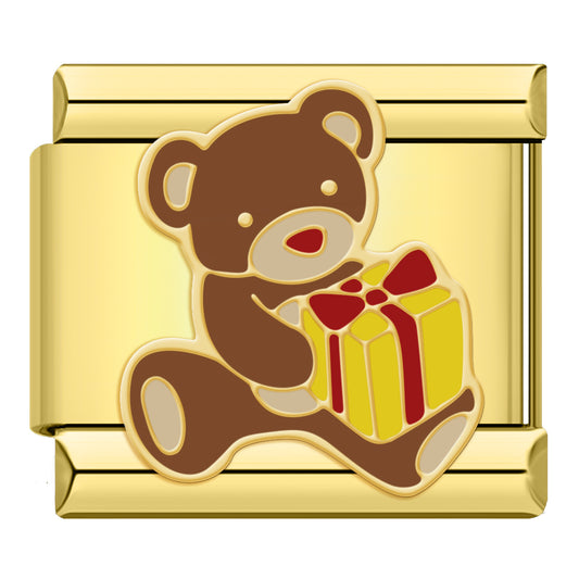 Charm Osito con Regalo - Italian Charms