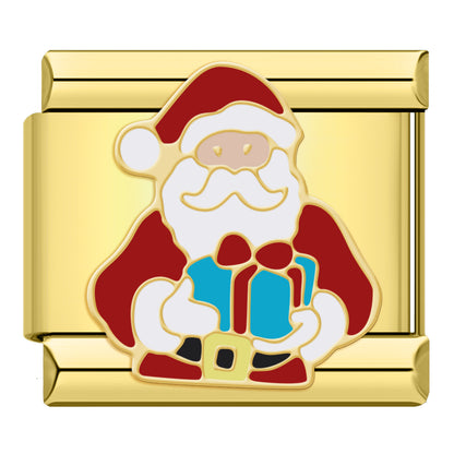 Charm Santa Claus con Regalo - Italian Charms