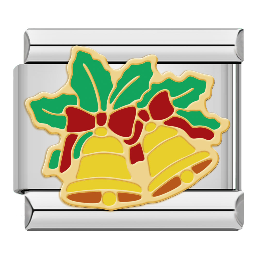 Charm Campanas Navideñas (Plateado) - Italian Charms
