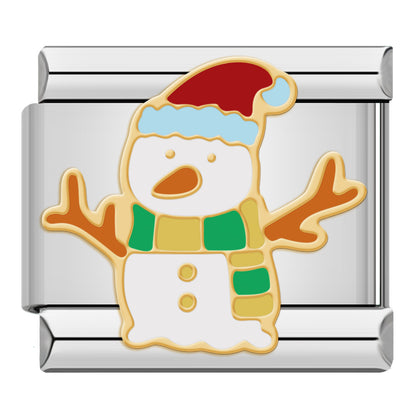 Charm Muñeco de Nieve (Plateado) - Italian Charms