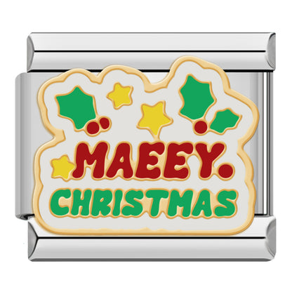 Charm Merry Christmas (Plateado) - Italian Charms