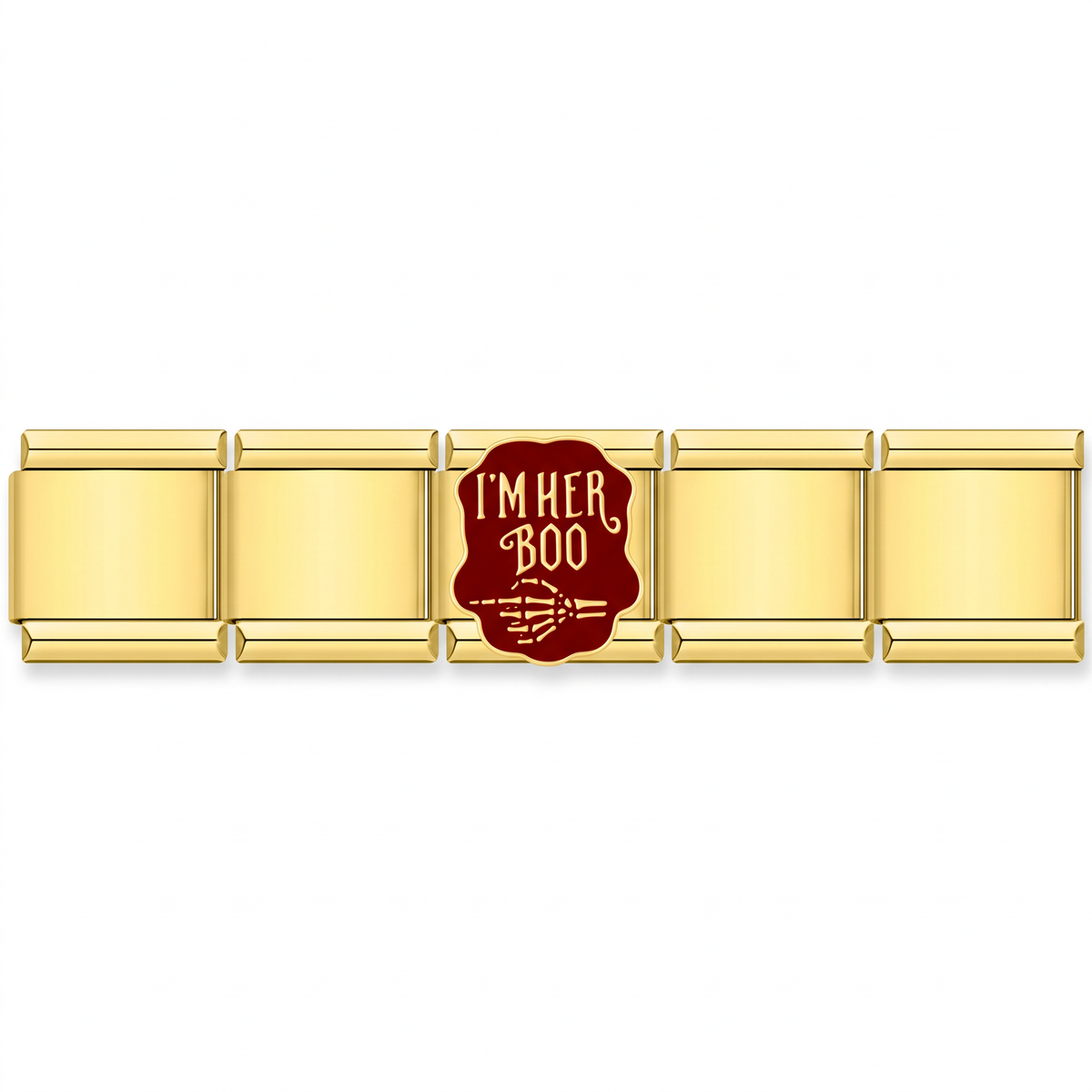 Charm I'm Her Boo en pulsera italiana de eslabones