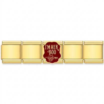 Charm I'm Her Boo en pulsera italiana de eslabones