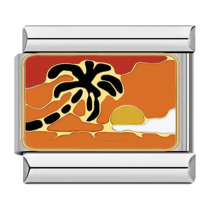 Charm Playa Atardecer (Plateado) - Italian Charms