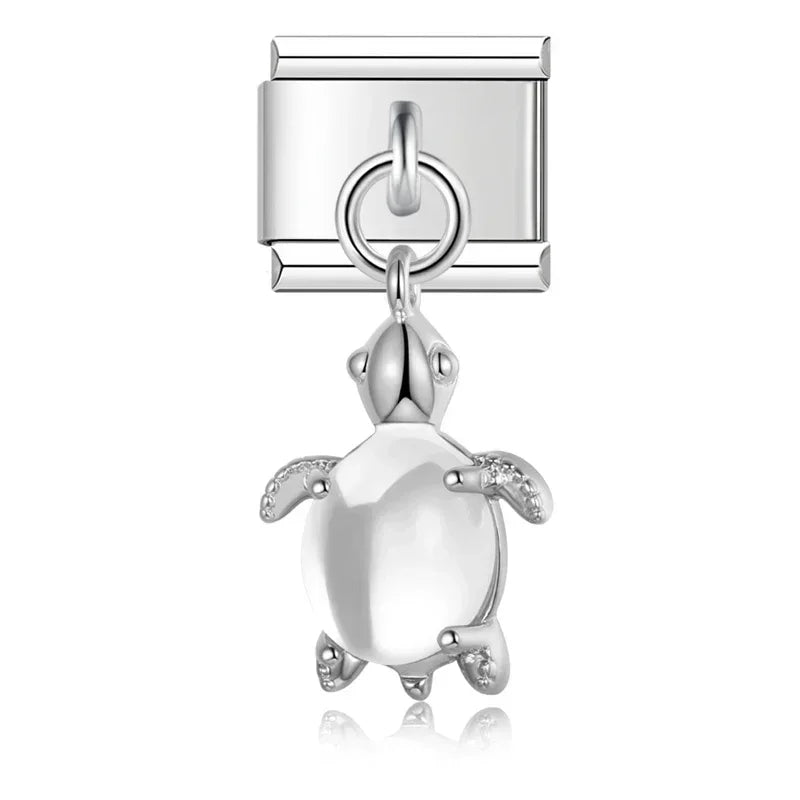 Charm Colgante Tortuga Blanco