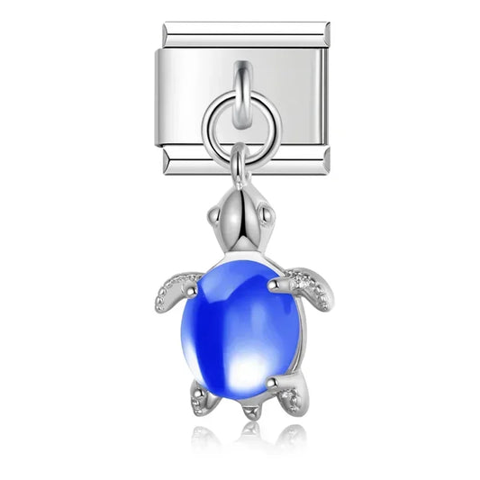 Charm Colgante Tortuga Azul Rey