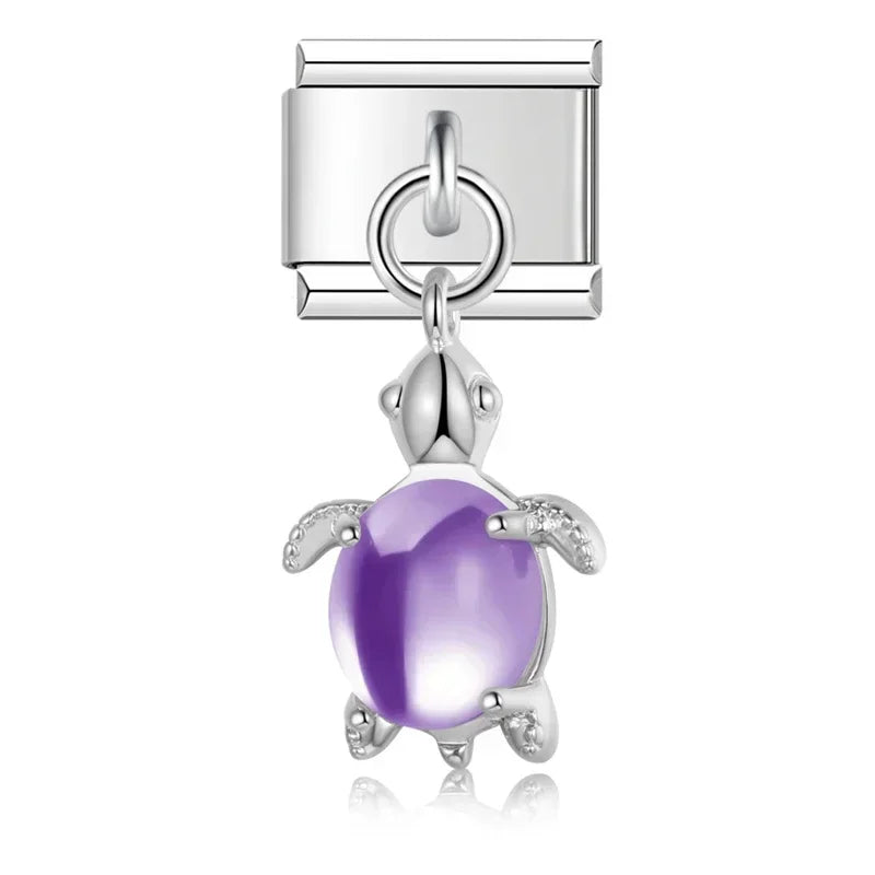 Charm Colgante Tortuga Morado