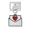 Charm Lettre (Pendentif, Argenté)