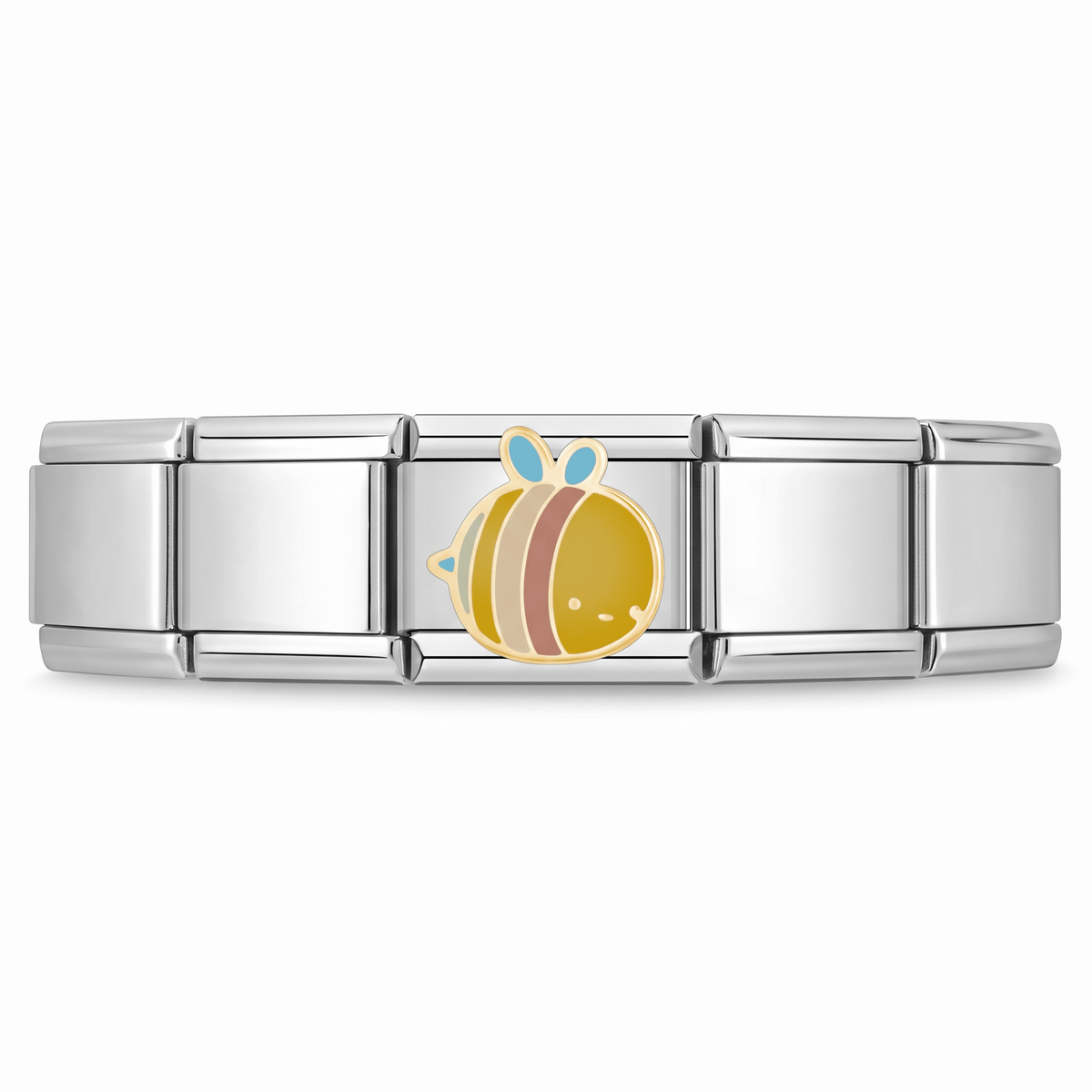 Charm Abeja en pulsera italiana de eslabones