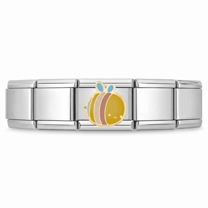 Charm Abeja en pulsera italiana de eslabones