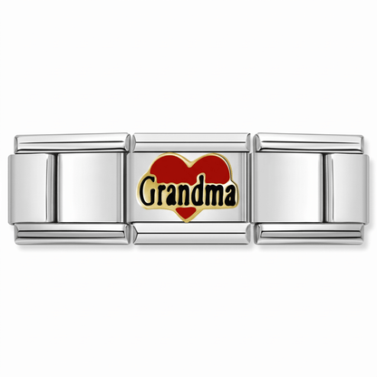 Charm Abuela en pulsera italiana de eslabones