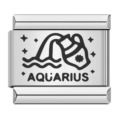 Charm Acuario (con Nombre) - Italian Charms