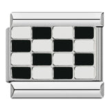 Charm Ajedrez / Bandera Formula 1 (Plateado) - Italian Charms